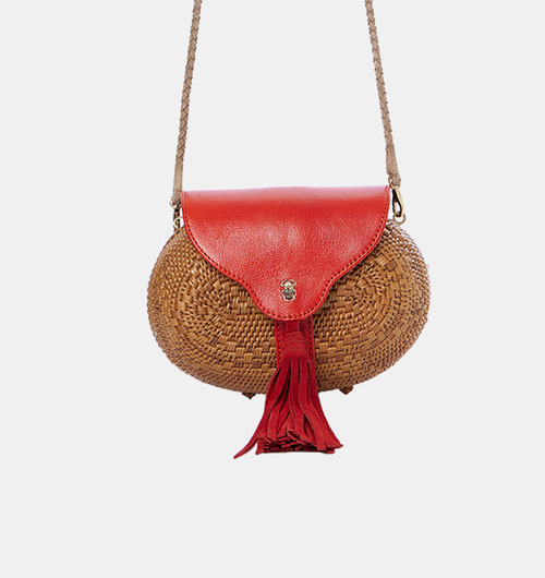 Chiara Guava Leather Bag