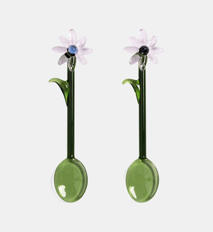 مجموعة ملاعق بتصميم زهري قطعتين