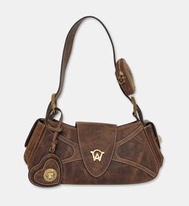 Manc Aurora Logo-detail Shoulder Bag, Brown, Packshot View