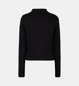 Pointelle محبوك بولو الأعلى