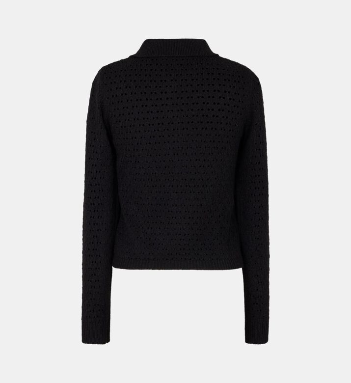 Pointelle محبوك بولو الأعلى