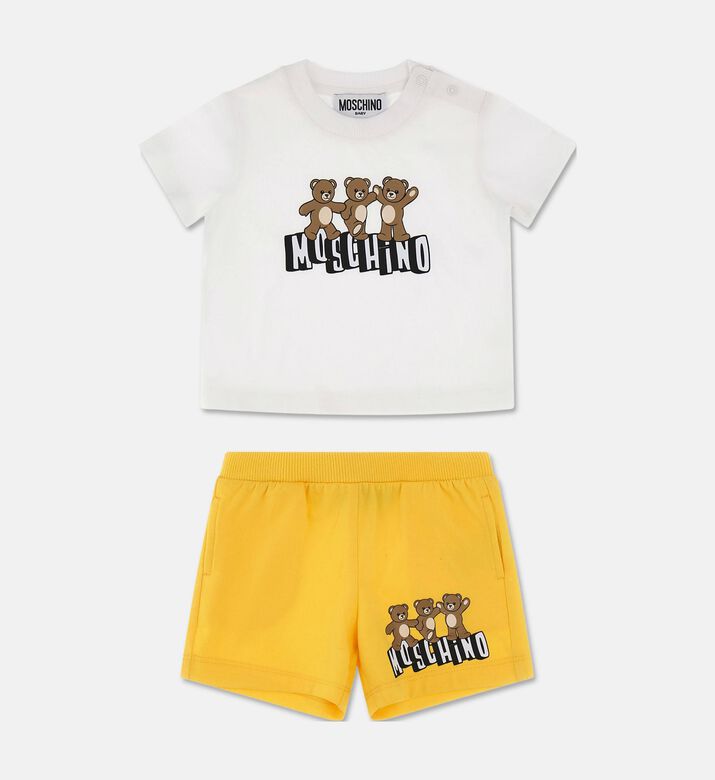 Moschino BKT Dancing Bears Graphic Two-piece Short Set, Packshot View