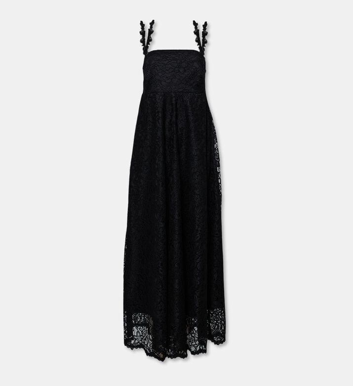 Arad Ghaderian Guipure Lace-3d Leather Straps Dress, Packshot View