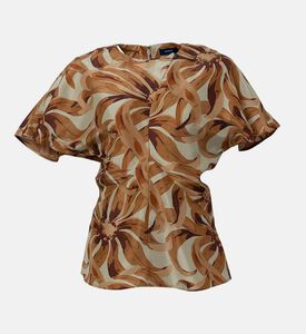 Embrun Draped Silk Blouse