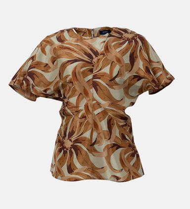 Embrun Draped Silk Blouse