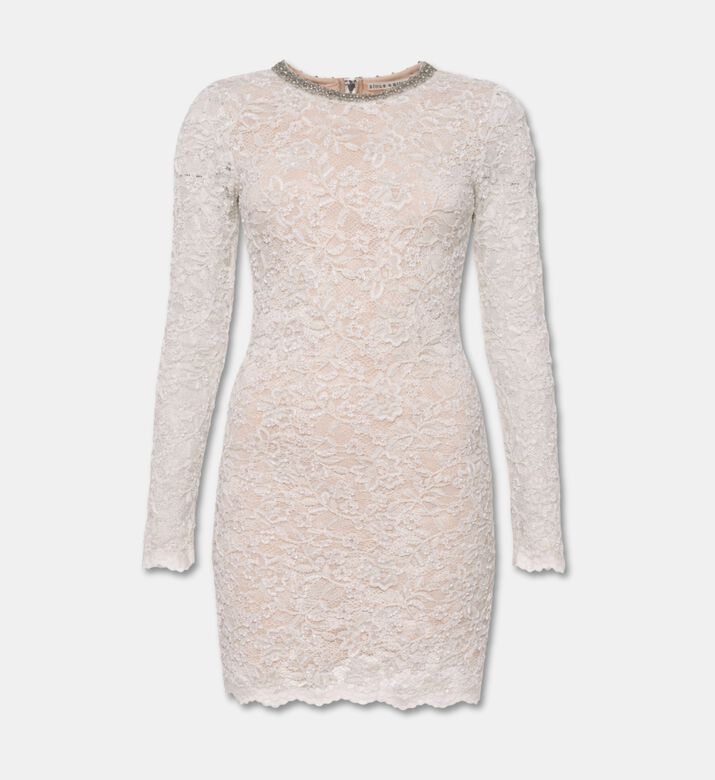 Alice and Olivia Sequin-embellished Long-sleeve Dress, Packshot View