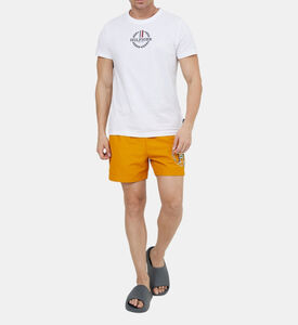 سروال سباحة بشعار ورباط