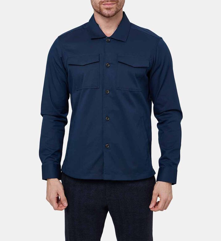 قميص فضفاض تويل بأكمام طويلة