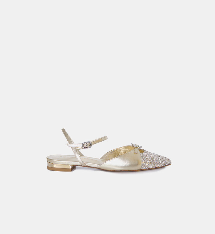 Grace Glittered Flat Heel Pumps