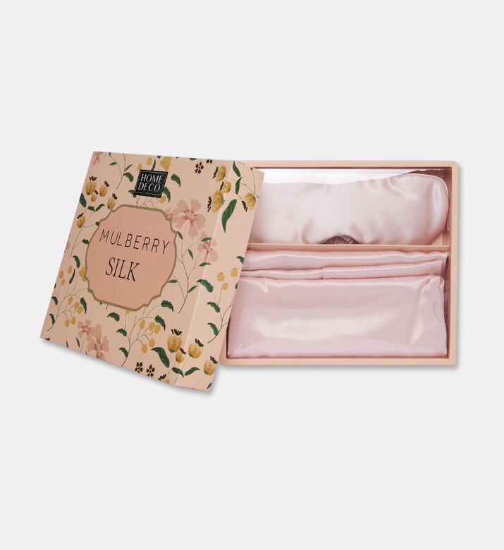 Home Deco and More Mulberry Silk Sleeping Set, Pink, Packshot View