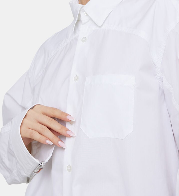 Moto Cotton Zippered Sleeves Shirt Moto Cotton Zippered Sleeves Shirt