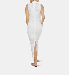 Sheer Jacquard Midi Gown Sheer Jacquard Midi Gown