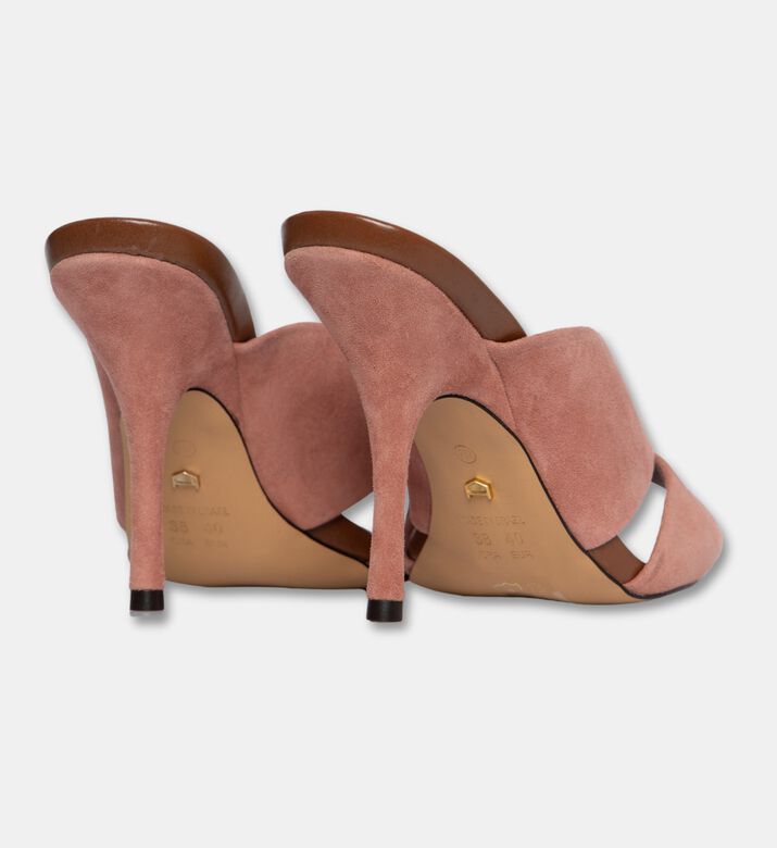 Arezzo Suede High-heel Mules, Pink, Eu-37, Packshot View