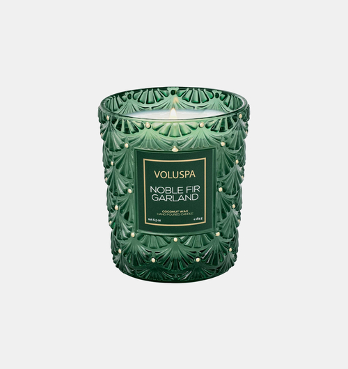 Japonica Noble Fir Garland Candle
