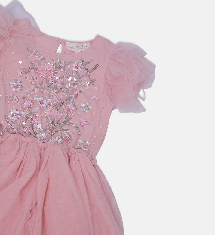 Sequin Embellished Short-sleeve Dress