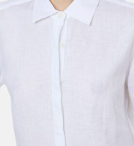 قميص كتان بقصة مستقيمة