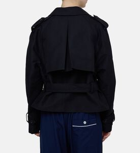 Raglan Sleeve Short Trench Coat