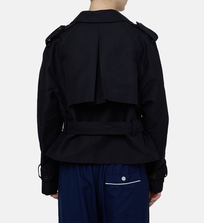 Raglan Sleeve Short Trench Coat