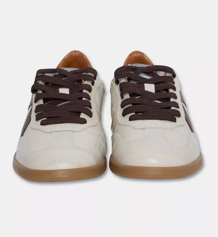 Schutz Croc-embossed Lace-up Sneaker, Packshot View