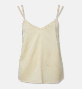 Galeries Lafayette Floral-print Lace Trim Camisole, Packshot View