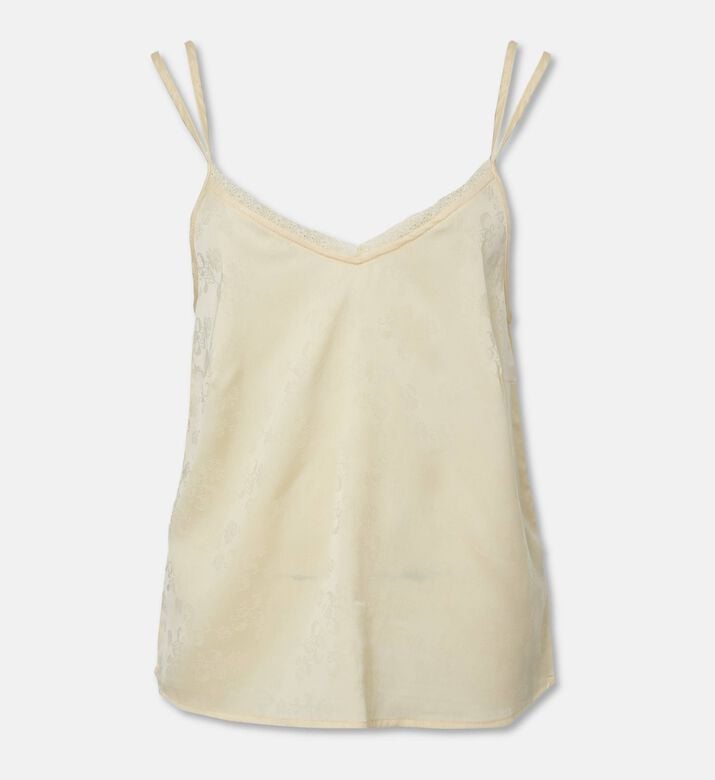 Galeries Lafayette Floral-print Lace Trim Camisole, Packshot View