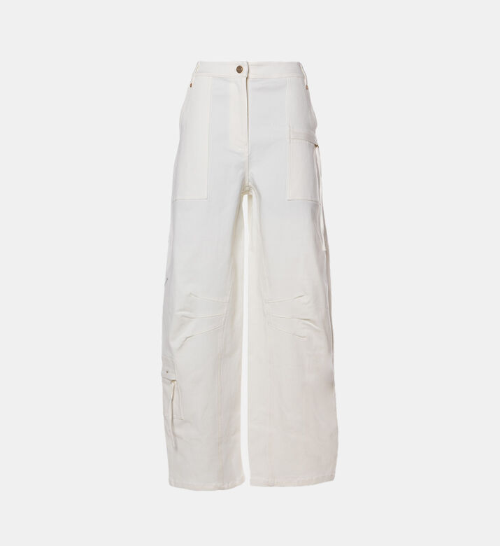 Multi-pockets Wide-leg Pants
