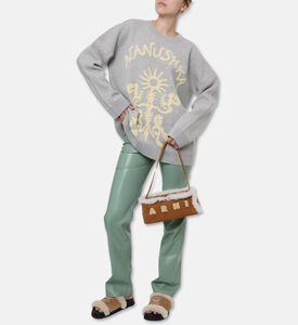 Nanushka Oswin Jacquard Logo-print Oversized Sweater, Model View