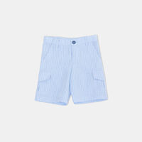 Striped Cotton Shorts