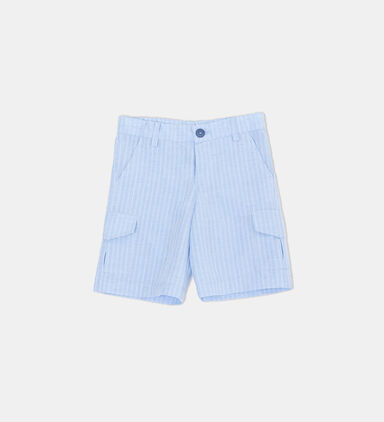 Striped Cotton Shorts