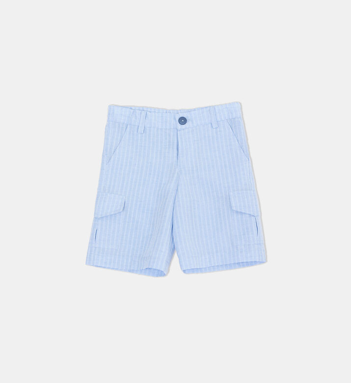 Striped Cotton Shorts