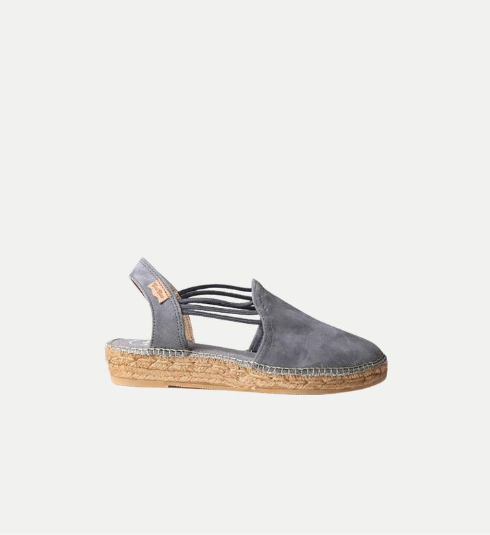Nuria Suede Leather Low-wedge Espadrille