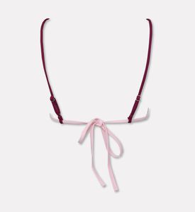 Leslie Amon Multi-tonal Crochet Embroidered Triangle Top, Packshot View