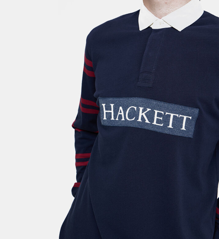 Striped Long Sleeve Polo Shirt