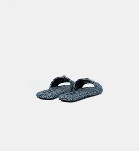 Washed Monogram Denim Sandals Washed Monogram Denim Sandals
