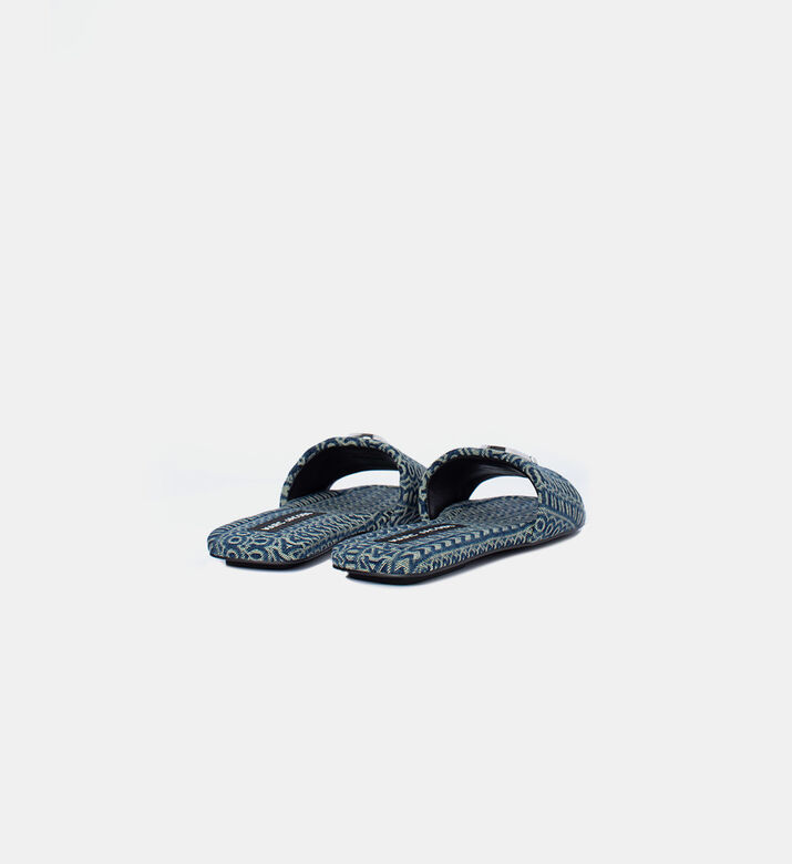 Washed Monogram Denim Sandals Washed Monogram Denim Sandals