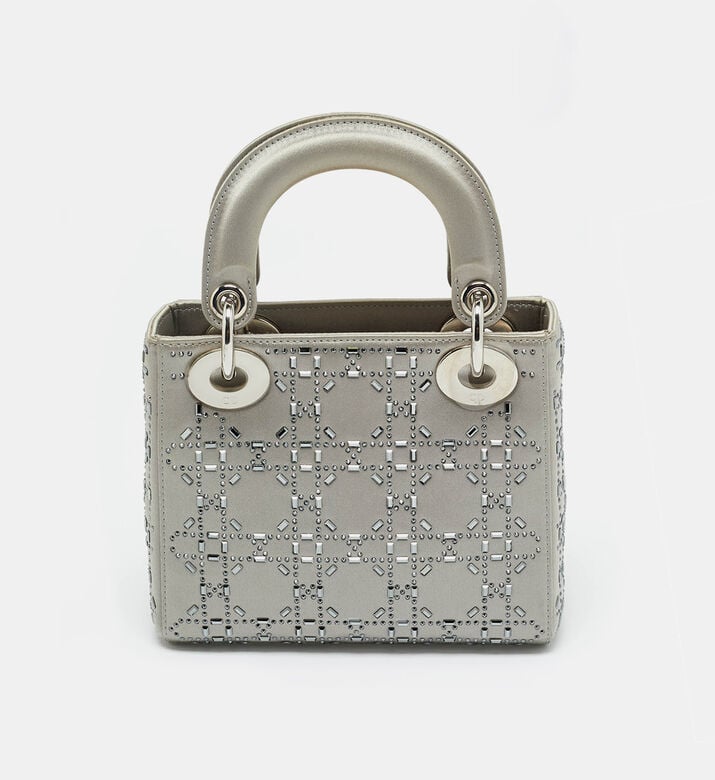 Dior Preowned Dior Cannage Strass Crystal Embellished Mini Lady Dior Tote, Packshot View