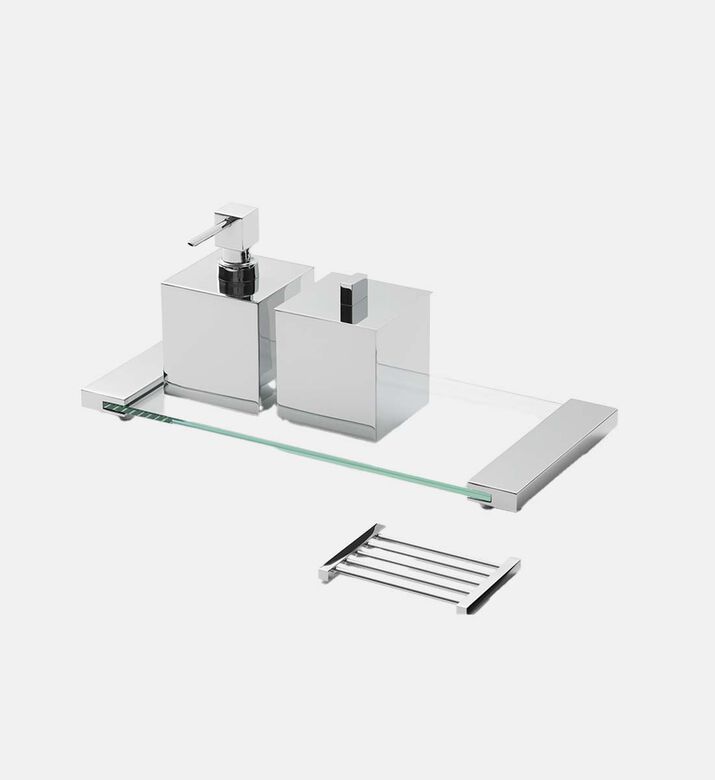 صينية زجاجية مربعة كروم صينية زجاجية مربعة كروم