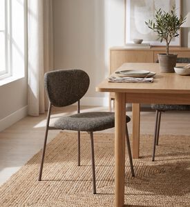 Home Deco and More Leo Padded Dining Chair, Khaki, Packshot View