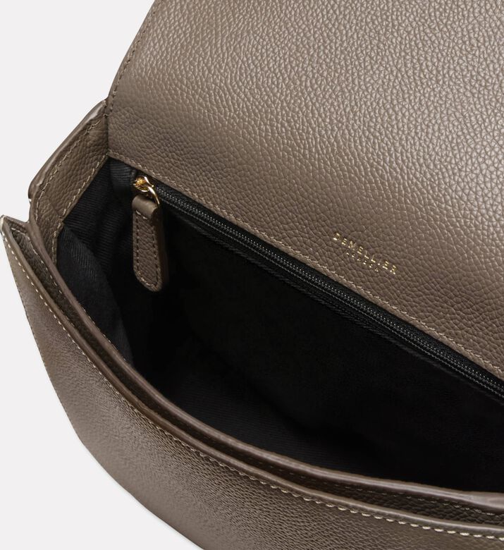 Demellier Vancouver Smooth Leather Cross Body Bag, Beige, Packshot View