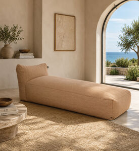 Home Deco and More Nirvana Resort-like Sunlounger, Orange, Packshot View