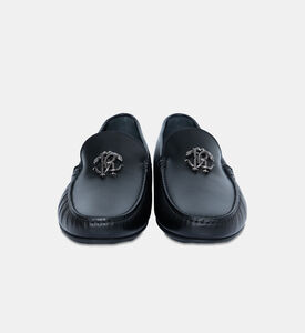 Leather Logo Monogram Loafers