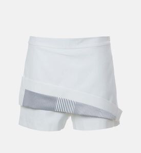 Striped Overlay Tailored Skort