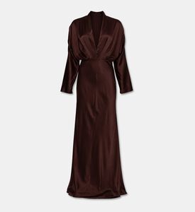 Forte-Forte Satin Deep V-neck Evening Dress, Packshot View