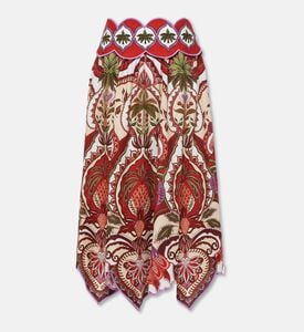 Farm Rio Odara Contrasting Scallops Midi Skirt, Packshot View