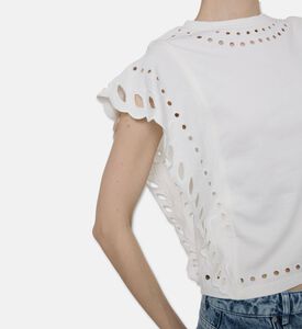 Isabel Marant Eyelet Ruffle Sleeveless Top, Model View