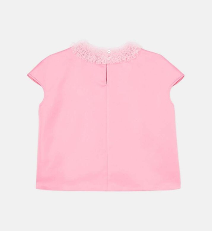 Sculptural Queen Tulle Details Top