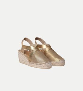 Toni Pons Fabi Silk Mid-wedge Espadrille, Light-gold, Eu-39, Packshot View