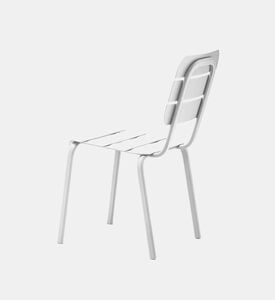 Ezeis Alicante Aluminum Stackable Chair, White, Packshot View