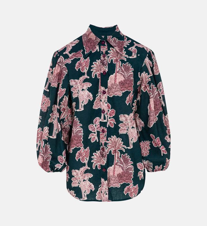 All-over Print Button Closure Shirt