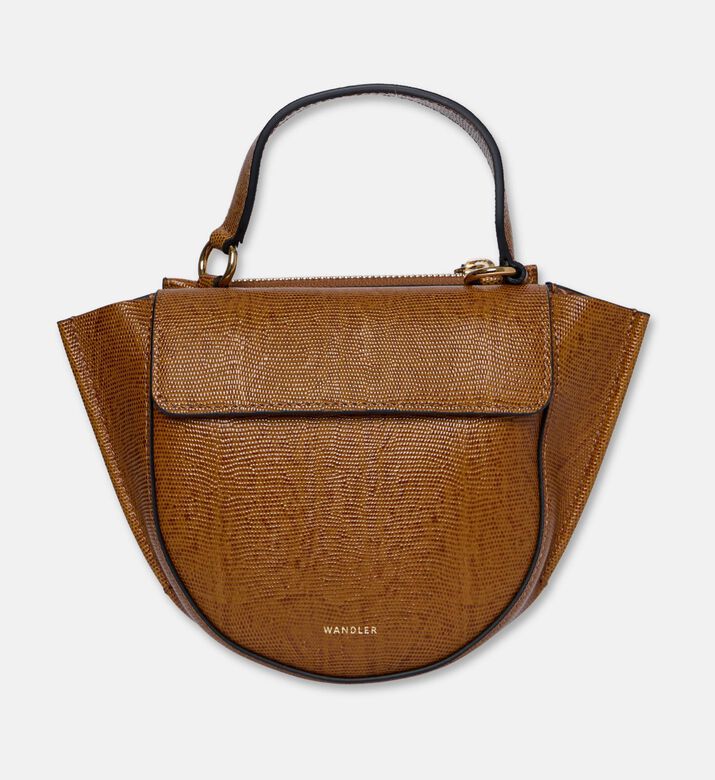 Wandler Hortensia Lizard Piccola Bag, Brown, Packshot View